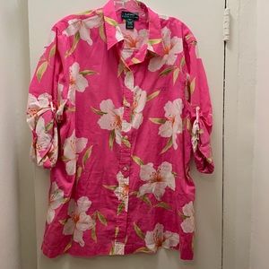 Lauren Ralph Lauren cotton button down blouse